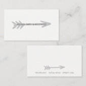 Carte De Visite Flèche grise (Devant / Derrière)