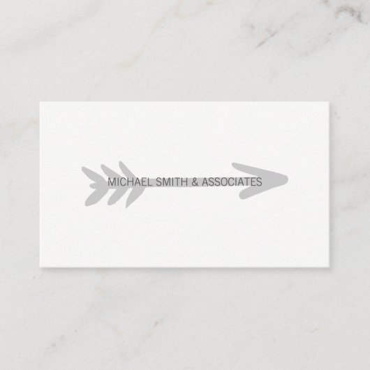 Carte De Visite Flèche grise (Devant)