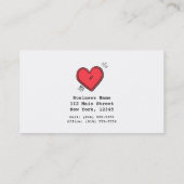 Carte De Visite Flèche Moderne & Saint-Valentin Amour Chic (Dos)