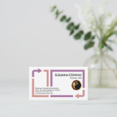 Carte De Visite Flèche Mouvement Bordure Cadre Main-d'oeuvre (Debout devant)