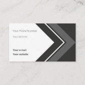 Carte De Visite Flèche rétro gris foncé logique (Dos)