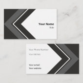 Carte De Visite Flèche rétro gris foncé logique (Devant / Derrière)