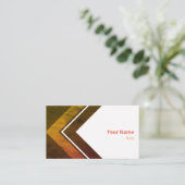 Carte De Visite Flèche rétro orange logique (Debout devant)