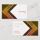 Carte De Visite Flèche rétro orange logique (Devant / Derrière)