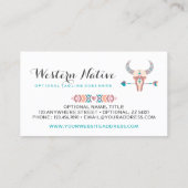 Carte De Visite Flèche tendance crâne de la vache rustique de Bohê (Dos)