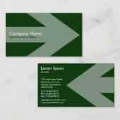 Carte De Visite Flèche v2 - Vert foncé (Devant / Derrière)