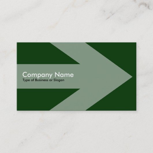 Carte De Visite Flèche v2 - Vert foncé (Devant)