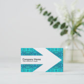 Carte De Visite Flèche v3 (Blanc) - Aqua Blue Fest (Debout devant)
