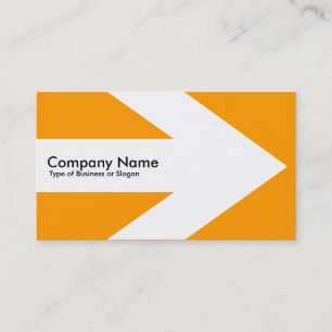 Carte De Visite Flèche v3 (Blanc) - Orange FF9900