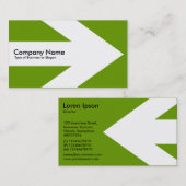 Carte De Visite Flèche v3 (Blanc) - Vert 669900 (Devant / Derrière)