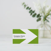 Carte De Visite Flèche v3 (Blanc) - Vert 669900 (Debout devant)