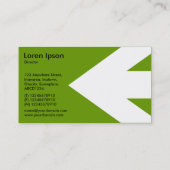 Carte De Visite Flèche v3 (Blanc) - Vert 669900 (Dos)