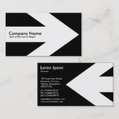 Carte De Visite Flèche v3 (blanche) - Noir (Devant / Derrière)
