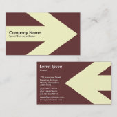 Carte De Visite Flèche v3 (crème) - Brown (Devant / Derrière)