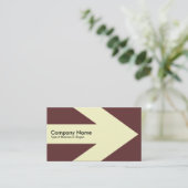 Carte De Visite Flèche v3 (crème) - Brown (Debout devant)