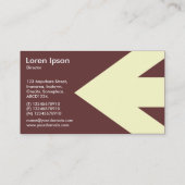 Carte De Visite Flèche v3 (crème) - Brown (Dos)