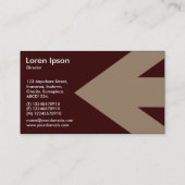 Carte De Visite Flèche v3 (crème) - Brown foncé 330000 (Dos)