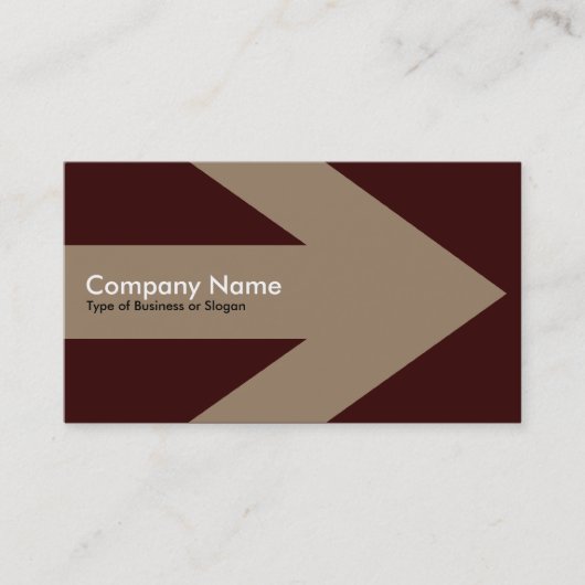Carte De Visite Flèche v3 (crème) - Brown foncé 330000 (Devant)