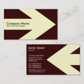 Carte De Visite Flèche v3 (crème) - Brown foncé 330000 (Devant / Derrière)