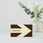 Carte De Visite Flèche v3 (crème) - Brown foncé 330000 (Debout devant)