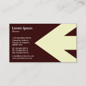 Carte De Visite Flèche v3 (crème) - Brown foncé 330000 (Dos)