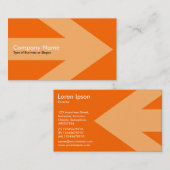 Carte De Visite Flèche v3 (crème) - Orange FF6600 (Devant / Derrière)