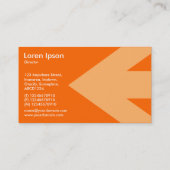 Carte De Visite Flèche v3 (crème) - Orange FF6600 (Dos)