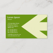 Carte De Visite Flèche v3 (crème) - Vert 669900 (Dos)