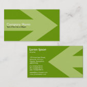 Carte De Visite Flèche v3 (crème) - Vert 669900 (Devant / Derrière)