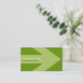 Carte De Visite Flèche v3 (crème) - Vert 669900 (Debout devant)