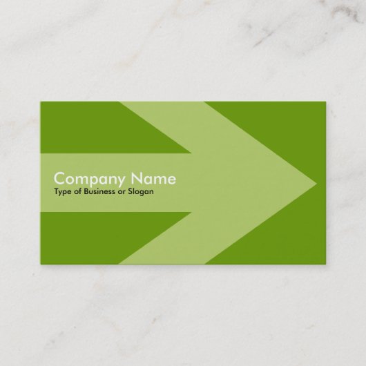 Carte De Visite Flèche v3 (crème) - Vert 669900 (Devant)