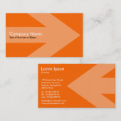 Carte De Visite Flèche v3 (orange clair) - Orange FF6600 (Devant / Derrière)