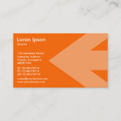 Carte De Visite Flèche v3 (orange clair) - Orange FF6600 (Dos)