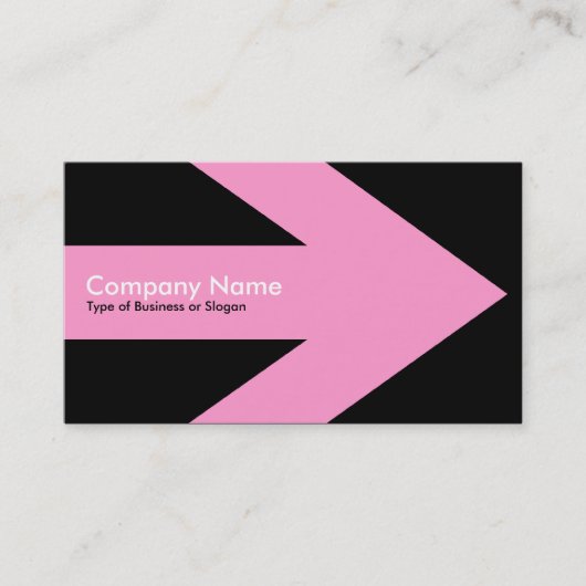 Carte De Visite Flèche v3 (rose) - noir (Devant)