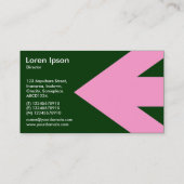 Carte De Visite Flèche v3 (rose) - Vert foncé 003300 (Dos)