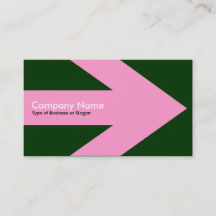 Carte De Visite Flèche v3 (rose) - Vert foncé 003300
