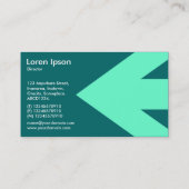 Carte De Visite Flèche v3 (turquoise) - vert 006666 (Dos)