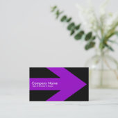 Carte De Visite Flèche v3 (violet) - Noir (Debout devant)