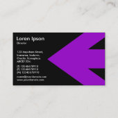 Carte De Visite Flèche v3 (violet) - Noir (Dos)