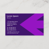 Carte De Visite Flèche v3 (violet) - Violet profond 330066 (Dos)
