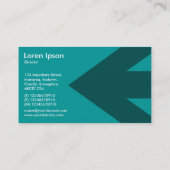 Carte De Visite Flèche - vert bleu 009999 d'Aqua (Dos)