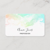 Carte De Visite Flèches Abstraites vert et bleu (Devant)