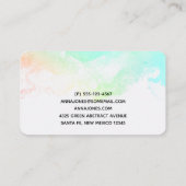 Carte De Visite Flèches Abstraites vert et bleu (Dos)