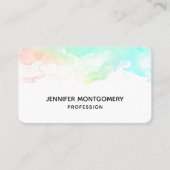 Carte De Visite Flèches Abstraites vert et bleu (Devant)