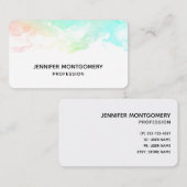 Carte De Visite Flèches Abstraites vert et bleu (Devant / Derrière)