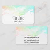 Carte De Visite Flèches Abstraites vert et bleu (Devant / Derrière)