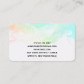 Carte De Visite Flèches Abstraites vert et bleu (Dos)