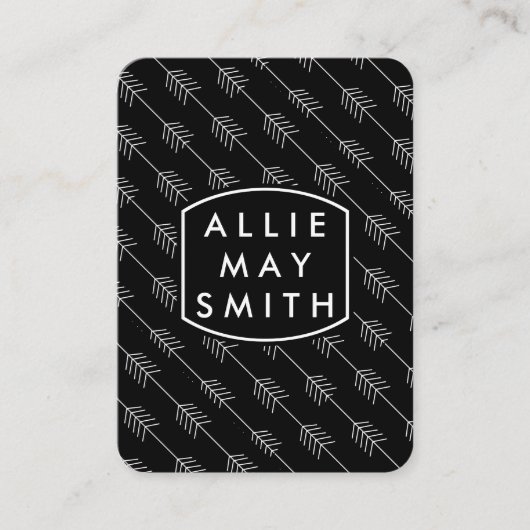 Carte De Visite Flèches blanches (Devant)