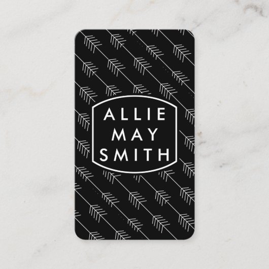 Carte De Visite Flèches blanches (Devant)