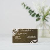 Carte De Visite Flèches Brown et blanches (Debout devant)